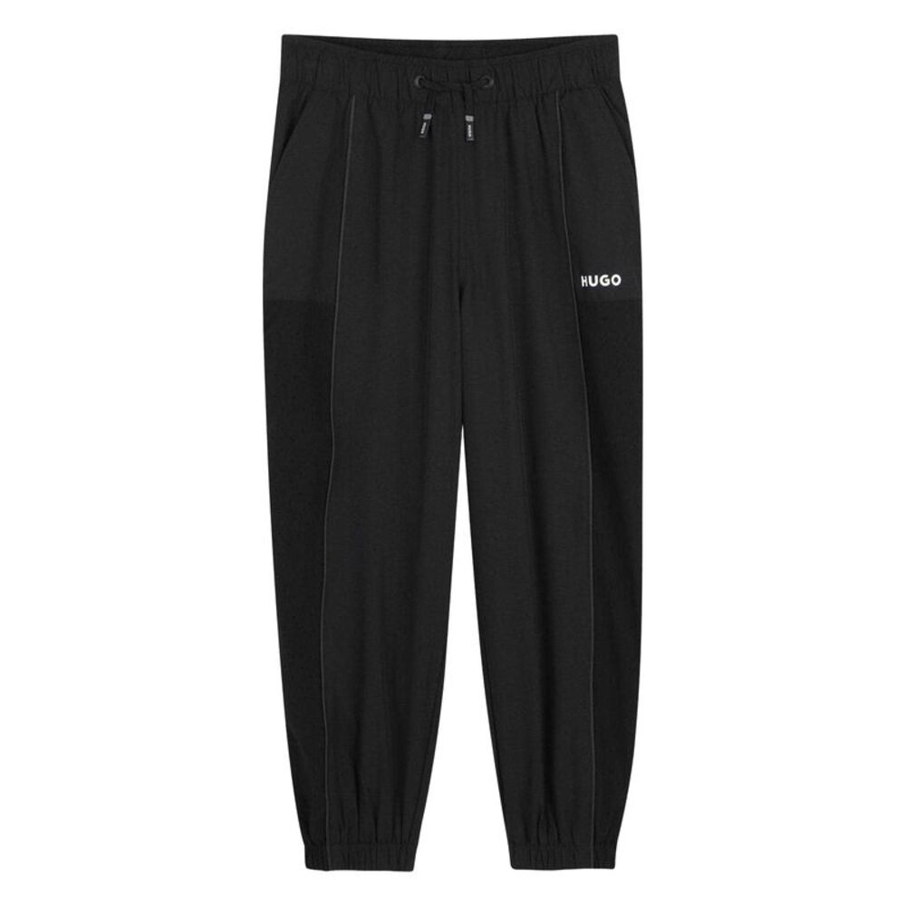 Hugo Boys Nylon Tracksuit Bottoms / Black